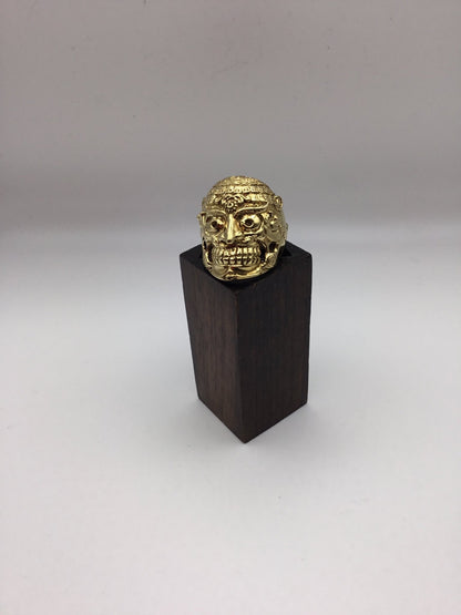 Warrior Skull Brass Ring - Violet Elizabeth - Jewellery