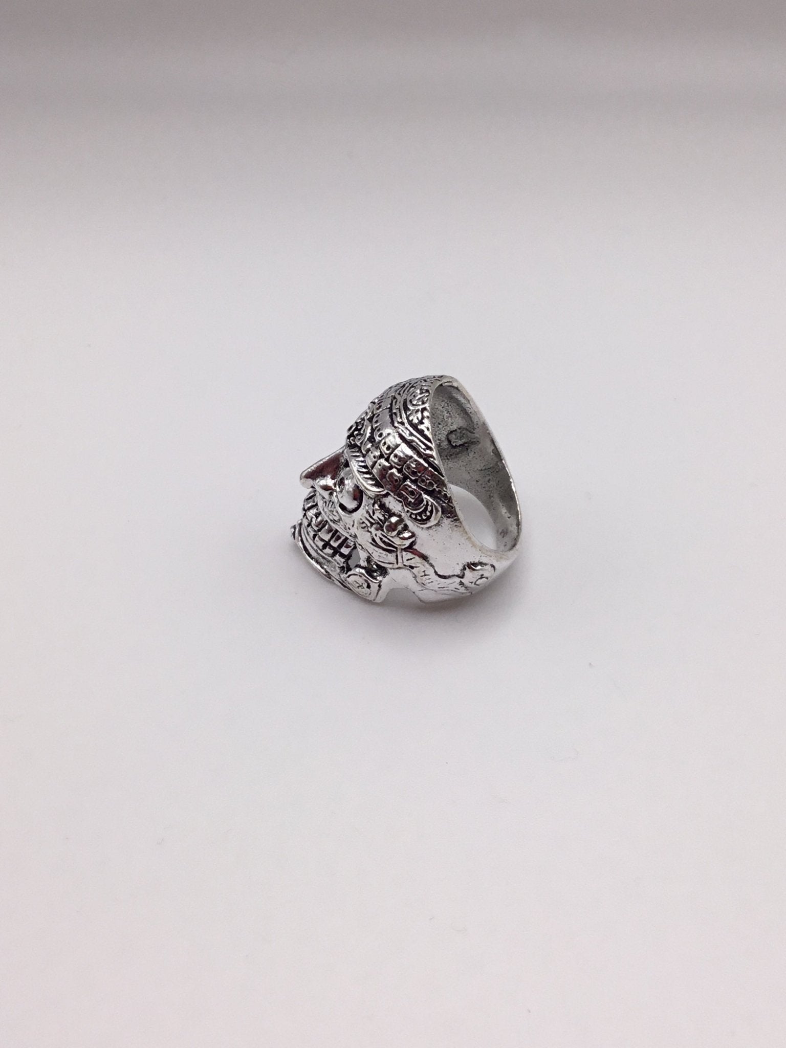 Warrior Skull Brass Ring - Violet Elizabeth - Jewellery