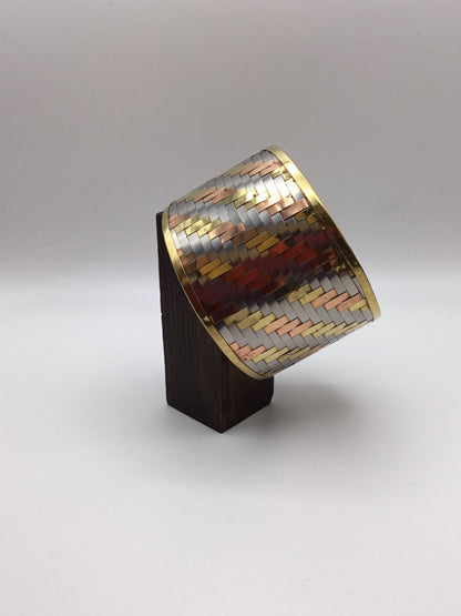 Woven Dreams Brass Cuff - Violet Elizabeth - 
